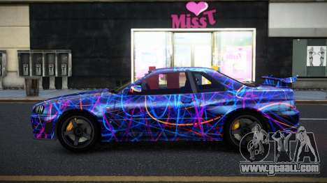 Nissan Skyline R34 Selyn S5 for GTA 4