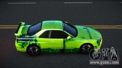 Nissan Skyline R34 Selyn S8 for GTA 4