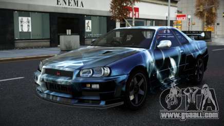 Nissan Skyline R34 Selyn S7 for GTA 4