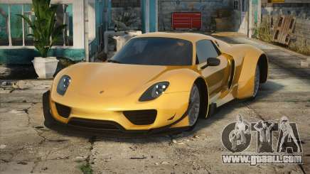 Porsche 918 Spyder Yellow for GTA San Andreas