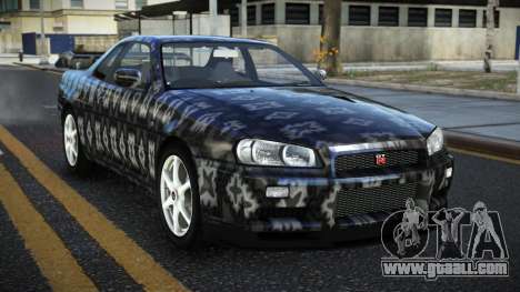 Nissan Skyline R34 Ganleen S6 for GTA 4