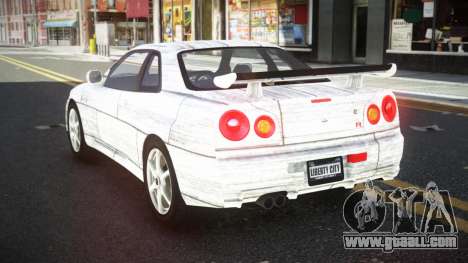 Nissan Skyline R34 Ganleen S1 for GTA 4