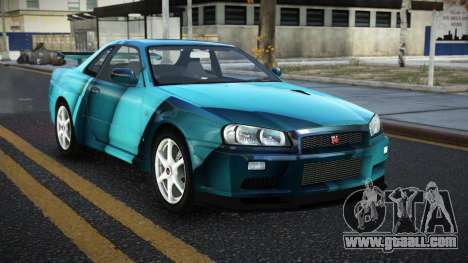 Nissan Skyline R34 Ganleen S3 for GTA 4