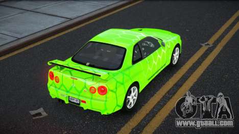 Nissan Skyline R34 Ganleen S8 for GTA 4