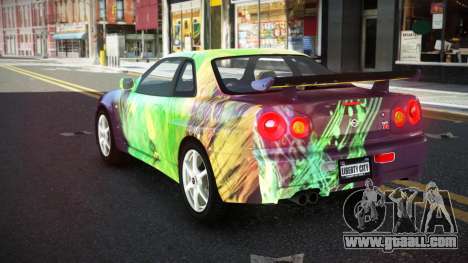 Nissan Skyline R34 Ganleen S7 for GTA 4