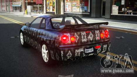 Nissan Skyline R34 Ganleen S6 for GTA 4