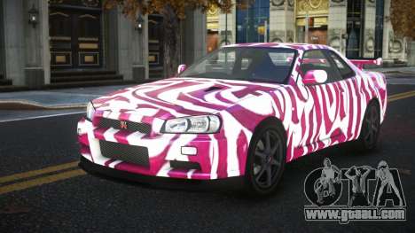 Nissan Skyline R34 Gaselly S4 for GTA 4