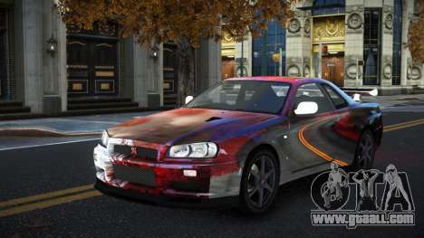 Nissan Skyline R34 Gaselly S10 for GTA 4