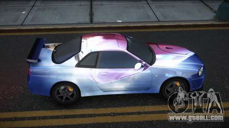 Nissan Skyline R34 Gaselly S6 for GTA 4