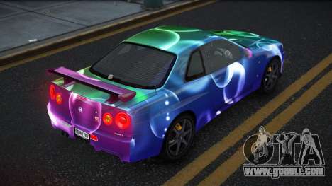 Nissan Skyline R34 Gaselly S2 for GTA 4