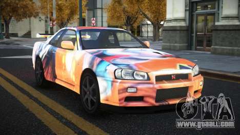 Nissan Skyline R34 Gaselly S5 for GTA 4