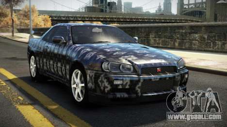 Nissan Skyline R34 Nehgan S6 for GTA 4