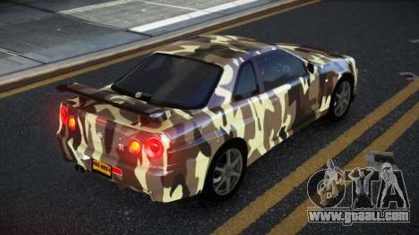 Nissan Skyline R34 Calosca S7 for GTA 4