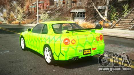 Nissan Skyline R34 Nehgan S8 for GTA 4