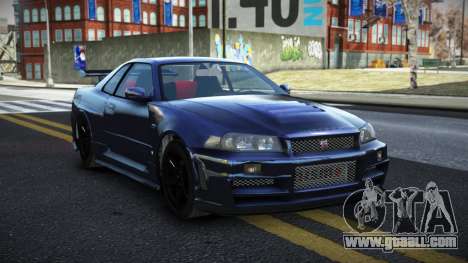 Nissan Skyline R34 Iwuq for GTA 4