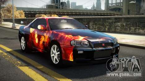 Nissan Skyline R34 Nehgan S9 for GTA 4
