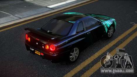 Nissan Skyline R34 Calosca S1 for GTA 4