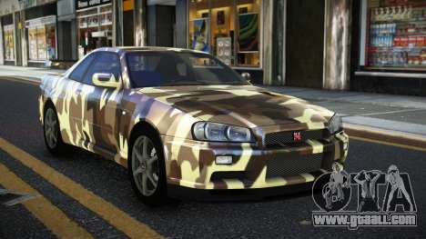 Nissan Skyline R34 Calosca S7 for GTA 4