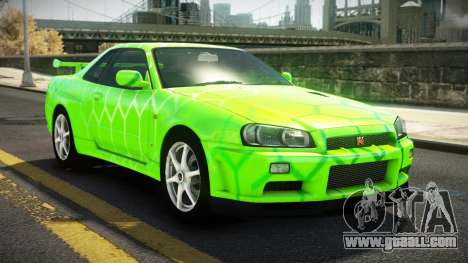 Nissan Skyline R34 Nehgan S8 for GTA 4