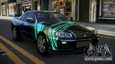 Nissan Skyline R34 Calosca S1 for GTA 4