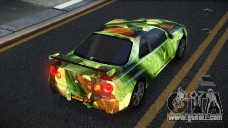 Nissan Skyline R34 Calosca S9 for GTA 4