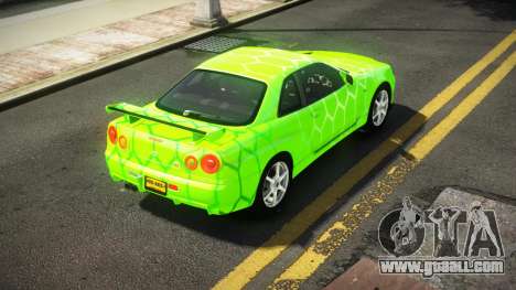 Nissan Skyline R34 Nehgan S8 for GTA 4