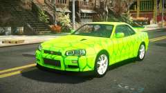 Nissan Skyline R34 Nehgan S8 for GTA 4