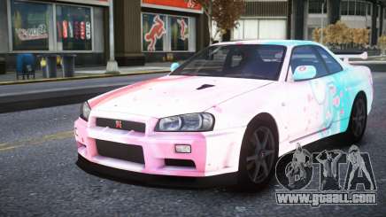 Nissan Skyline R34 Owyna S4 for GTA 4