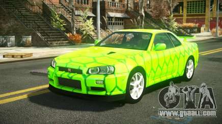 Nissan Skyline R34 Nehgan S8 for GTA 4