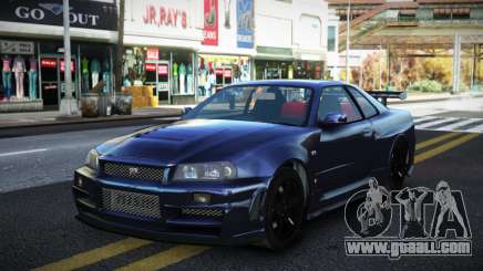 Nissan Skyline R34 Iwuq for GTA 4