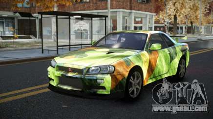 Nissan Skyline R34 Calosca S9 for GTA 4
