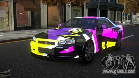 Nissan Skyline R34 Olasin S2 for GTA 4