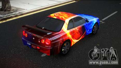 Nissan Skyline R34 Olasin S6 for GTA 4