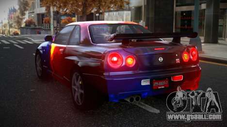 Nissan Skyline R34 Olasin S6 for GTA 4