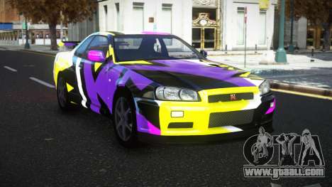 Nissan Skyline R34 Olasin S2 for GTA 4