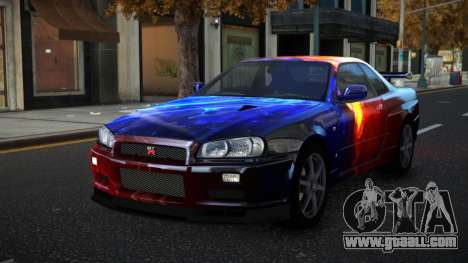 Nissan Skyline R34 Olasin S6 for GTA 4