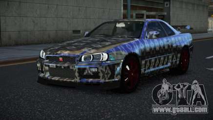 Nissan Skyline R34 Vinor S6 for GTA 4
