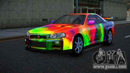 Nissan Skyline R34 Bassty S14 for GTA 4