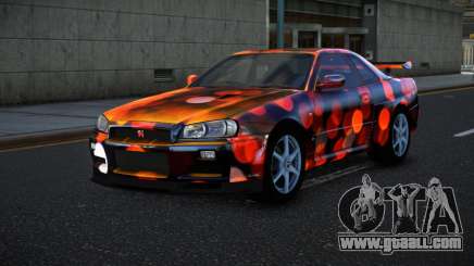 Nissan Skyline R34 Bassty S6 for GTA 4